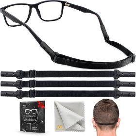 Glasses Strap Holder M Size 13.5 inch 3 Adjustable Eyeglasses Strap Lanyards No Tail Sunglasses Strap for Men Women Anti Slip Eye Glasses Holders